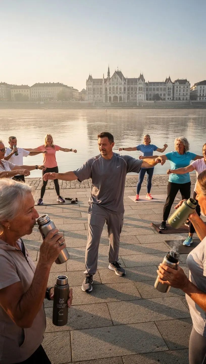 Frissítő tea egy átlátszó csészében, amely az ízületi egészség támogatását jelképezi